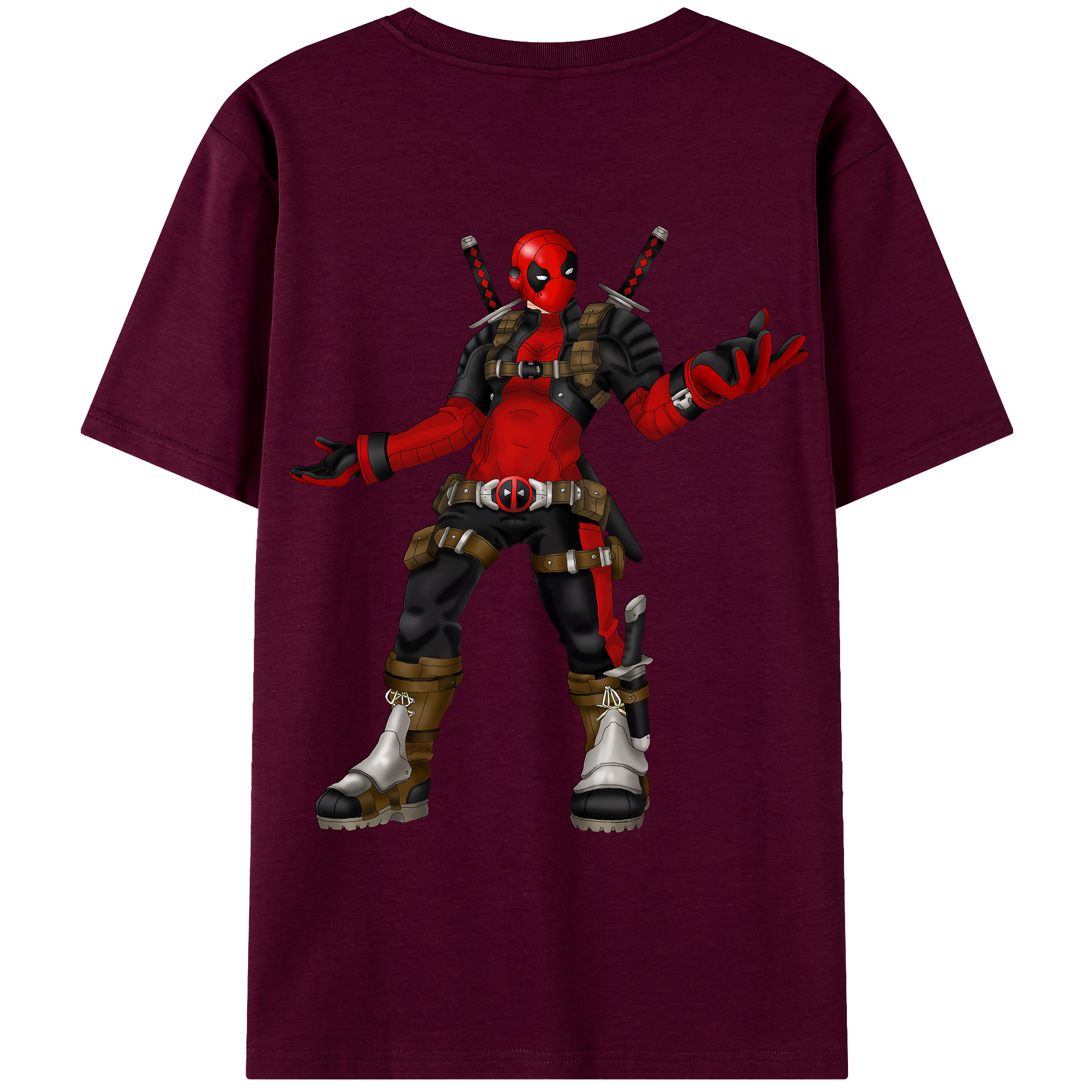 （画像用） Deadpool デッドプール レディース半袖Tシャツ(バックプリント)